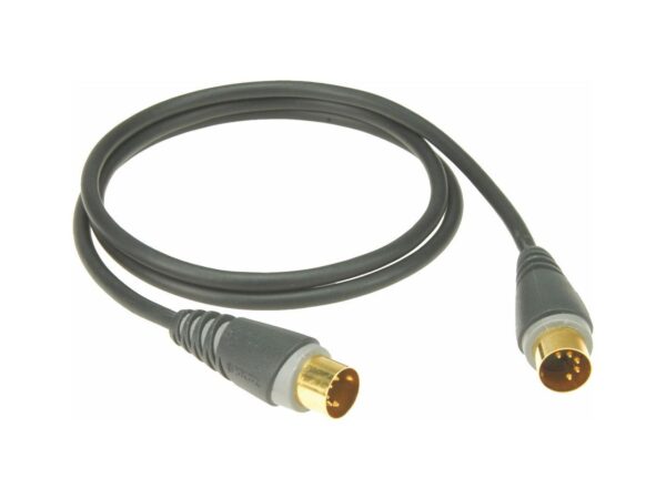 KLOTZ MID-030 MIDI-Kabel 3m DIN/DIN 5-p Gold-1