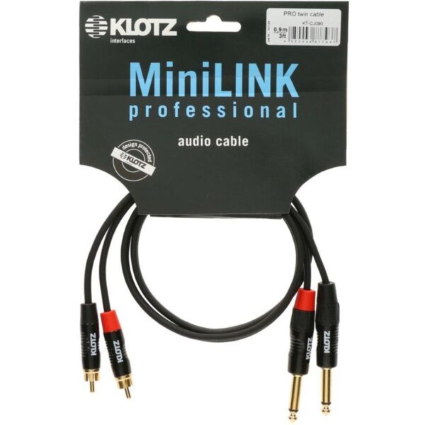 KLOTZ KT-CJ600 Klinke>RCA 6m Twinkabel-1