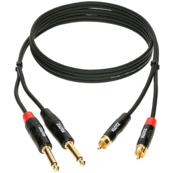 KLOTZ KT-CJ600 Klinke>RCA 6m Twinkabel-2