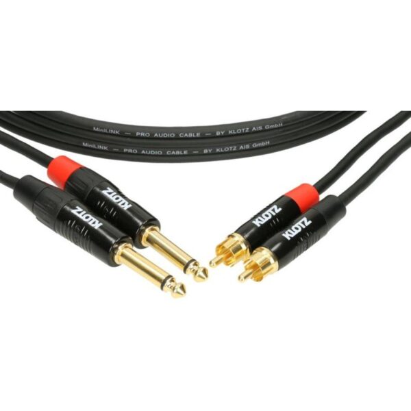 KLOTZ KT-CJ600 Klinke>RCA 6m Twinkabel-3