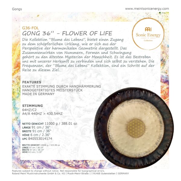MEINL Flowers of Life Gong 36"-2