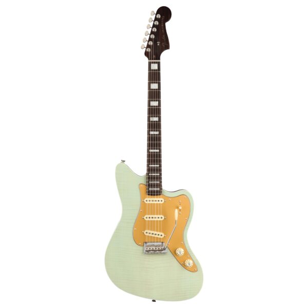 FENDER Parallel Universe Vol. II Strat Jazz Deluxe RW Transparent Faded Seafoam Green SHOWROOM ABVERKAUF-1