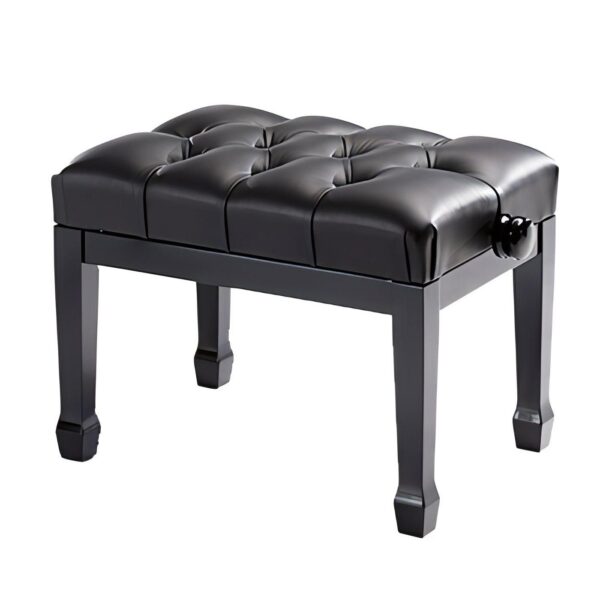 KLAVIERBANK DISC 105CapSS/2.041.12S gepolst.Bank Capiton Black High Gloss/Black Velvet-1