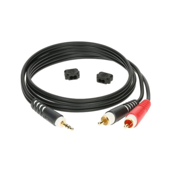 KLOTZ AY7-0100 Y-Kabel 1m St.MiniKli>2xRCA-2