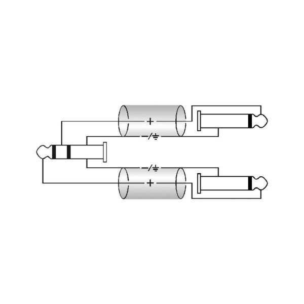 KLOTZ AY5-0200 Y-Kabel 2m St.MiniKli>2xKlinke-4