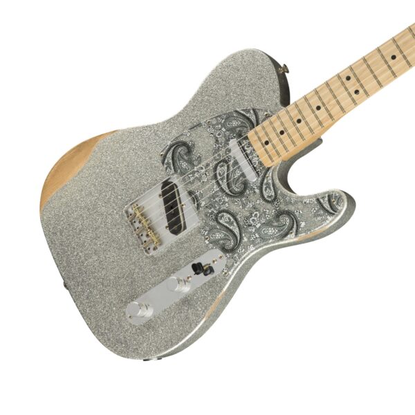 FENDER Brad Paisley Road Worn Telecaster Silver Sparkle-3