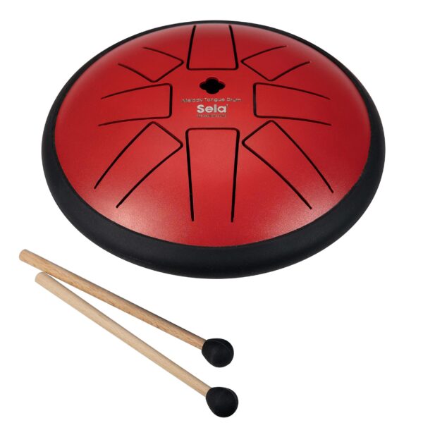 SELA Melody Tongue Drum 6“ F Minor Pentatonic Red-1