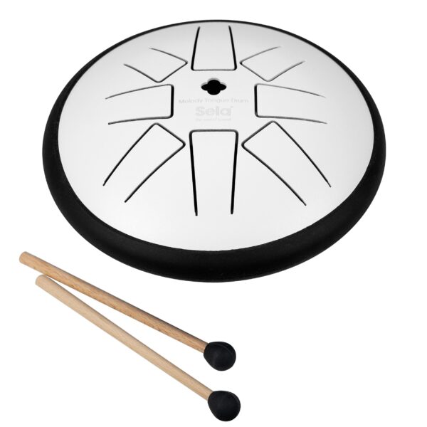 SELA Melody Tongue Drum 6“ G Minor Pentatonic White-1