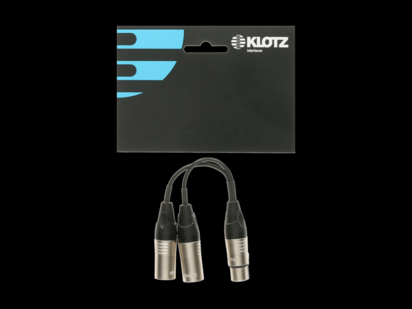 KLOTZ XLR-YSPLIT Y-Adapter XLRf>2xXLRm Neutrik-1